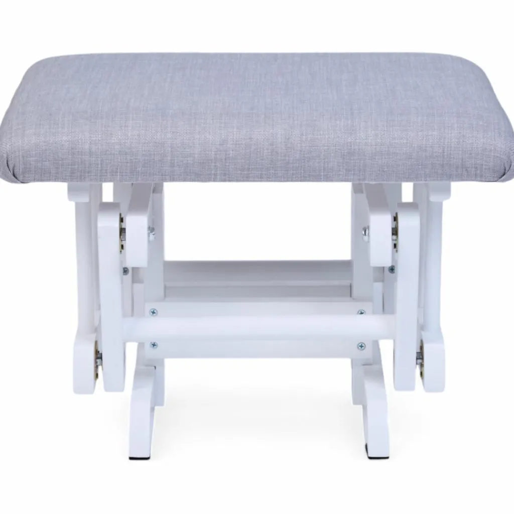 Childhome Fauteuil d'allaitement en hêtre Canva gris et repose pieds