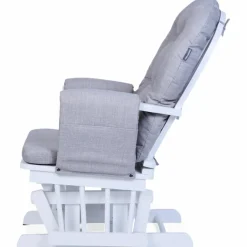Childhome Fauteuil d'allaitement en hêtre Canva gris et repose pieds