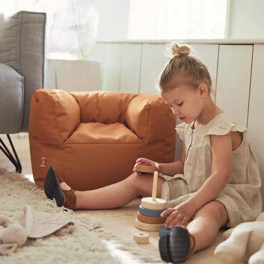 Jollein Fauteuil imperméable Bean bag caramel (45 x 40 x 36 cm)