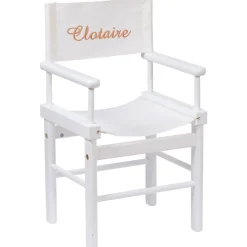 Clearance Fauteuil metteur en scène blanc personnalisable Fauteuil / Pouf