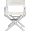ANVIE Fauteuil metteur en scène rose clair pieds blancs (personnalisable)