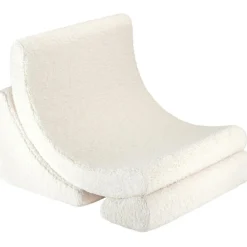 Online Fauteuil Moon Cream White molletonné Fauteuil / Pouf