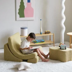 Outlet Fauteuil Moon Matcha molletonné Fauteuil / Pouf