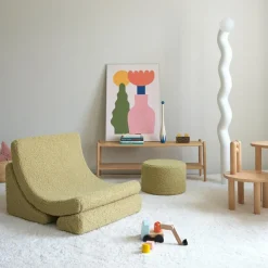 Outlet Fauteuil Moon Matcha molletonné Fauteuil / Pouf