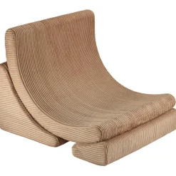 Wigiwama Fauteuil Moon Toffee velours côtelé