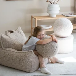 Wigiwama Fauteuil pouf Biscuit molletonné