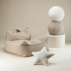 Wigiwama Fauteuil pouf Biscuit molletonné