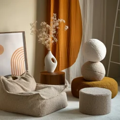 Wigiwama Fauteuil pouf Biscuit molletonné