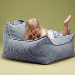 Wigiwama Fauteuil pouf Blueberry velours côtelé