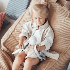 Wigiwama Fauteuil pouf Brown Sugar velours côtelé