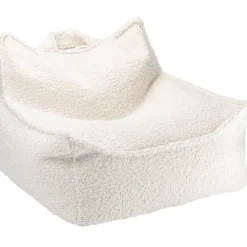Outlet Fauteuil pouf Cream White molletonné Fauteuil / Pouf
