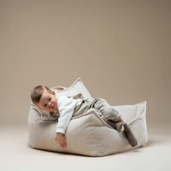 Wigiwama Fauteuil pouf Marshmallow velours côtelé