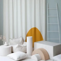 Wigiwama Fauteuil pouf Marshmallow velours côtelé