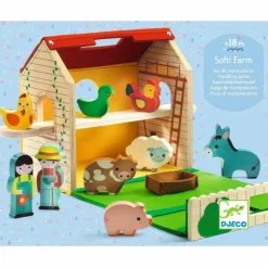 Djeco Ferme en bois nomade Softi-Farm