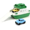 Green Toys Ferry vert et 2 petites voitures