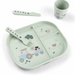 Done by Deer Foodie coffret repas ventouse Tiny farm Vert