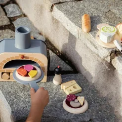 New Four à pizza en bois Dînette Et Aliments Factices