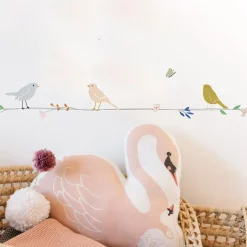 Mimi'lou Frise adhésive Fleurs et Oiseaux (5 mètres)