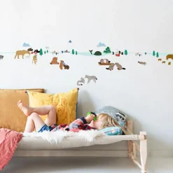 Hot Frise adhésive sticker Forêt du nord (5 m) Stickers Muraux