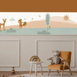 Clearance Frise papier peint Edgar le Renard Stickers Muraux