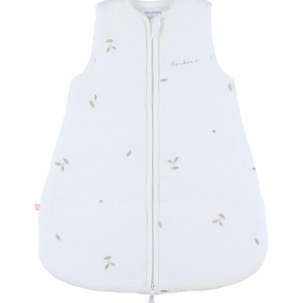 Clearance Gigoteuse blanche brodée en gaze de coton bio (50 cm) Gigoteuse Hiver