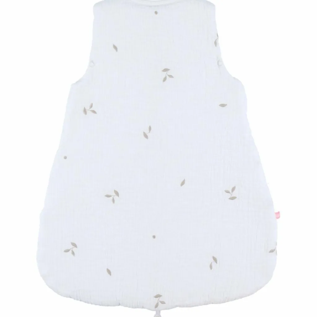 Clearance Gigoteuse blanche brodée en gaze de coton bio (50 cm) Gigoteuse Hiver