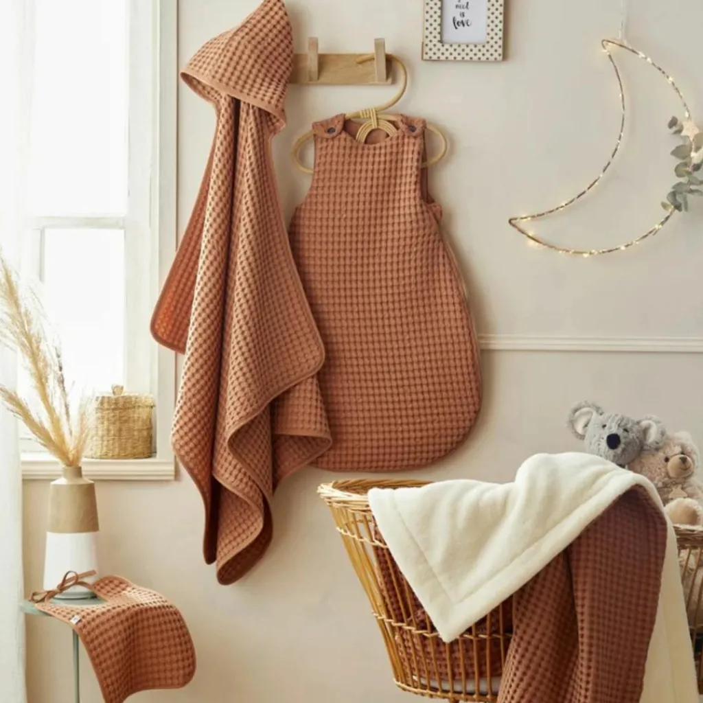 BB & Co Gigoteuse chaude TOG 3 en coton gaufré Cassonade (0-6 mois)