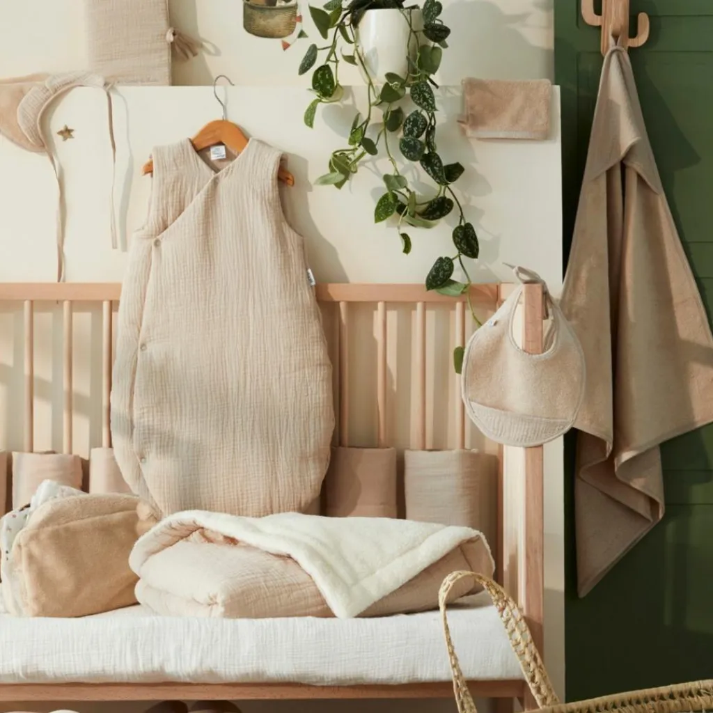 Clearance Gigoteuse d'été forme kimono double gaze biscuit (18-36 mois) Gigoteuse Été