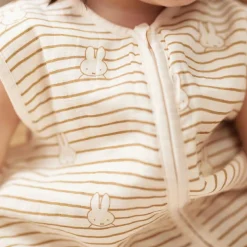 Gigoteuse en gaze de coton Miffy Stripe Biscuit TOG 0,5 (18-24 mois) Gigoteuse Été