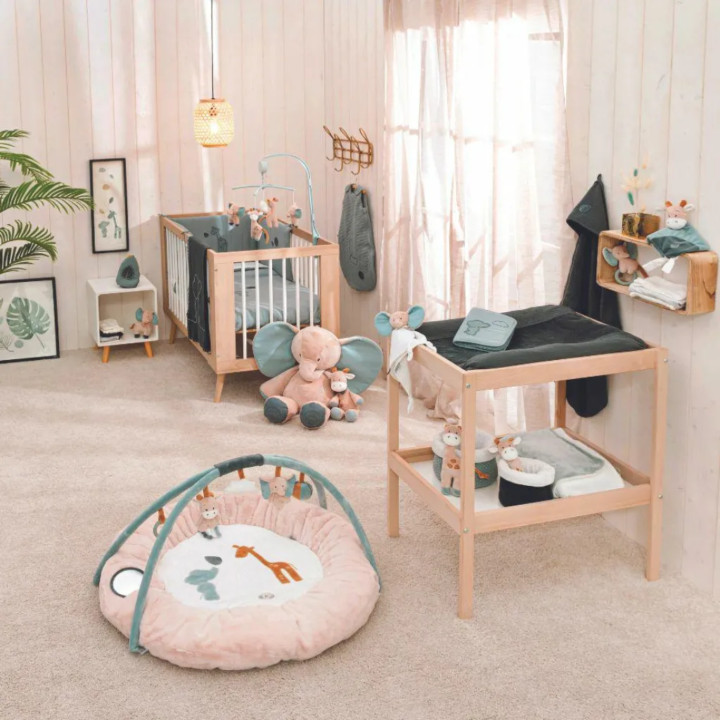 Nattou Gigoteuse légère en coton vert sauge Luna & Axel TOG 0,5 (60 cm)