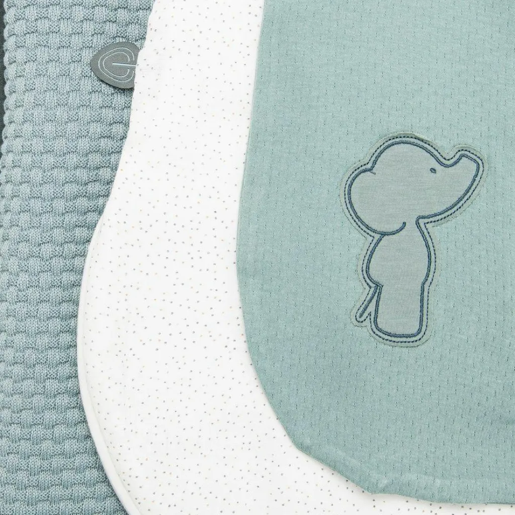 Nattou Gigoteuse légère en coton vert sauge Luna & Axel TOG 0,5 (60 cm)