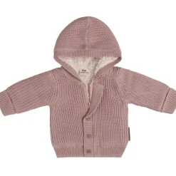 Baby's Only Gilet à capuche en teddy coton bio Soul vieux rose (3 mois)