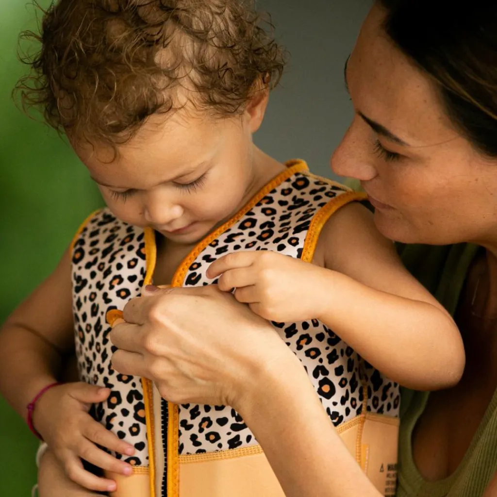 Clearance Gilet de natation Léopard beige (2-3 ans) Gilet De Natation