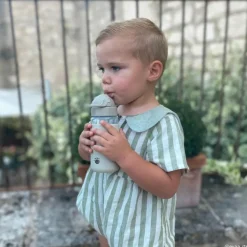 New Gourde à paille Easy-grip Elphee sable (350 ml) Enfant Gourde Enfant