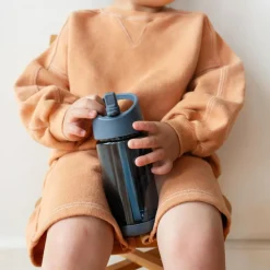 Enfant 3 sprouts Gourde en plastique recyclé Bleue