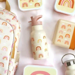 Enfant A Little Lovely Company Gourde isotherme Arc-en-ciel (350 ml)