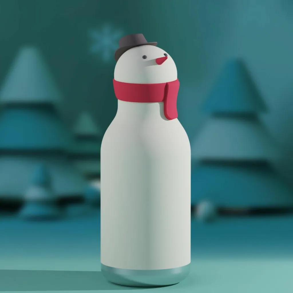 Enfant Asobu Gourde isotherme Bestie Bonhomme de neige (460 ml)