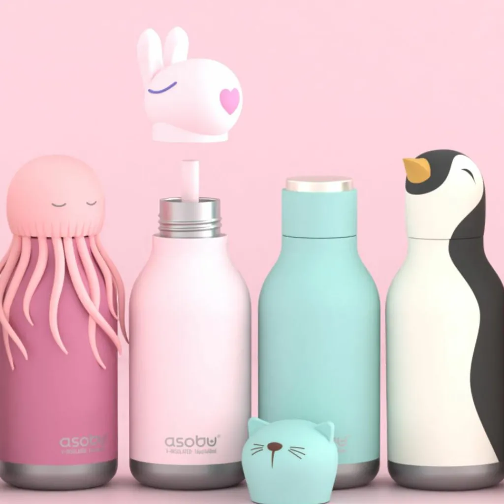 Enfant Asobu Gourde isotherme Bestie Chat (460 ml)