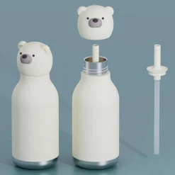 Enfant Asobu Gourde isotherme Bestie Ours Blanc (460 ml)