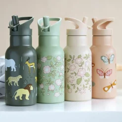 Enfant A Little Lovely Company Gourde isotherme Fleurs roses (350 ml)