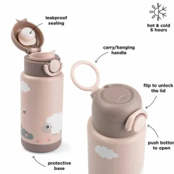 Enfant Done by Deer Gourde isotherme Tiny farm Rose (340 ml)