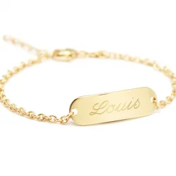 Outlet Gourmette chaîne enfant personnalisée (plaqué or 18 carats) Enfant Gourmette Bébé / Enfant