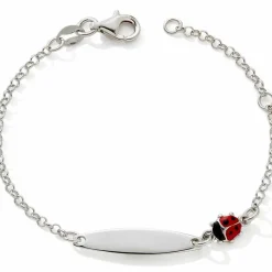 Enfant Baby bijoux Gourmette Coccinelle (argent)