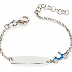 Enfant Baby bijoux Gourmette Vespa Bleu 12 + 2,5 cm (argent)
