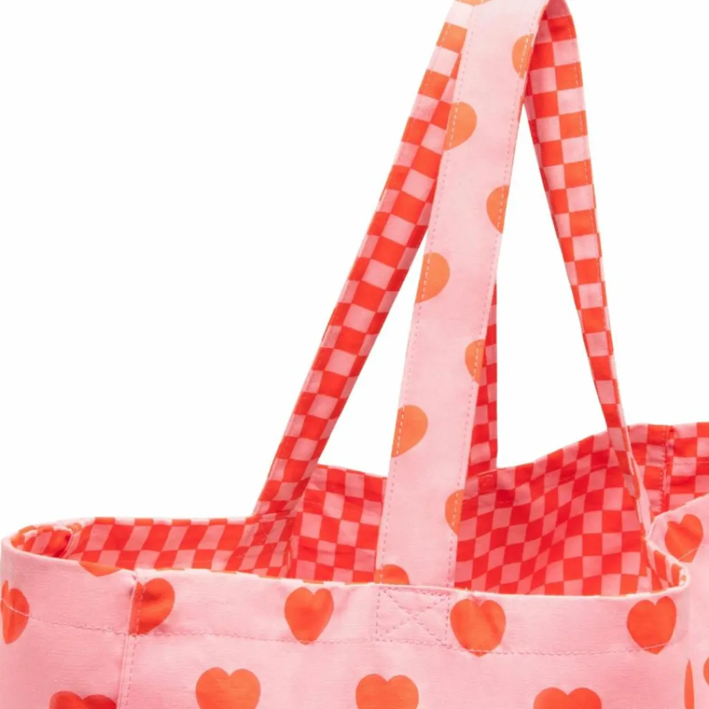 New Grand cabas Rouge et Cœurs Sac Week-End