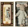 Clearance Grand Frère Souris beige dans sa boîte assortie Figurines De Jeu