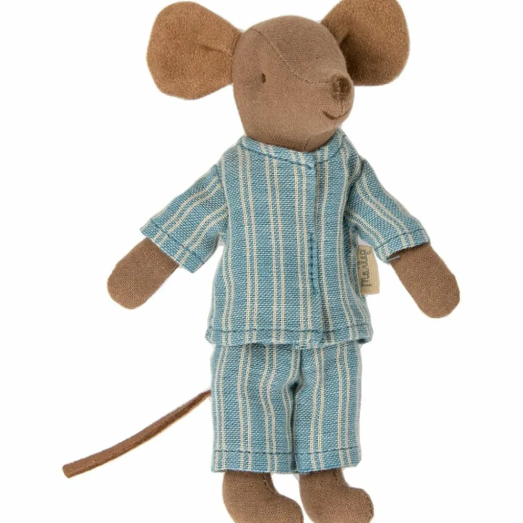 Maileg Grand frère Souris bleue dans sa boîte assortie