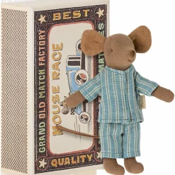 Maileg Grand frère Souris bleue dans sa boîte assortie