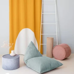 Wigiwama Grand pouf Peppermint Green velours côtelé