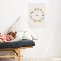 Hot Grande affiche couronne de fleurs Love Liv (60 x 40 cm) Affiche